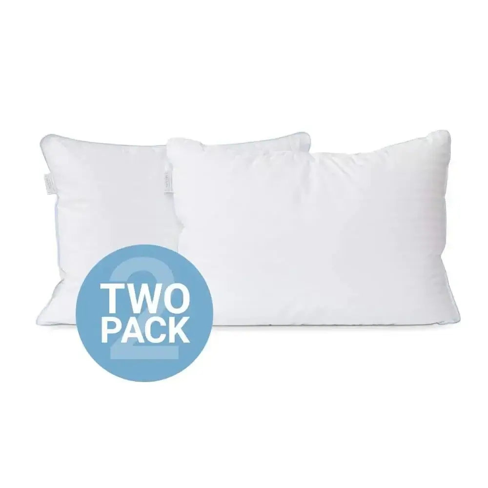 Jacquard Stripe Down Alternative Pillows W/ 100% Cotton Casing Cover.