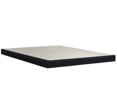 Low Profile 4" Box Spring Flat Universal Foundation in black, designed for enhanced mattress support and stylish bedroom upgrade.