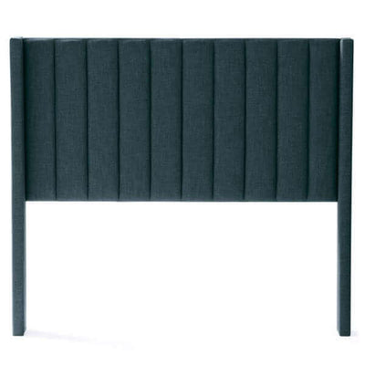 Malouf Blackwell spruce green headboard with plush vertical channels and elegant wingback design.