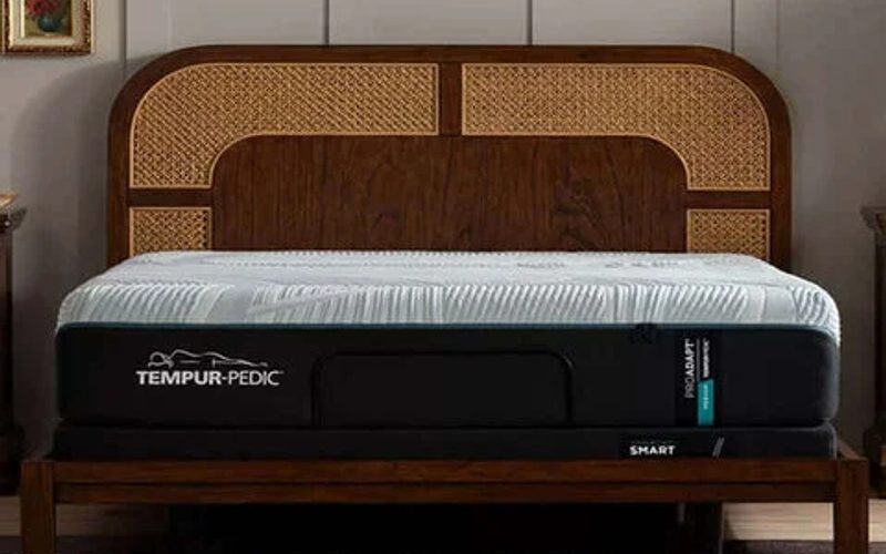 Modern mattress with cooling technology in a bright bedroom