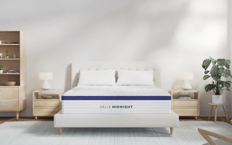 Spacious mattress in a modern bedroom ideal for couples