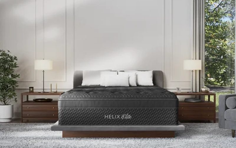 Spacious modern bedroom with a large mattress showcasing room proportions