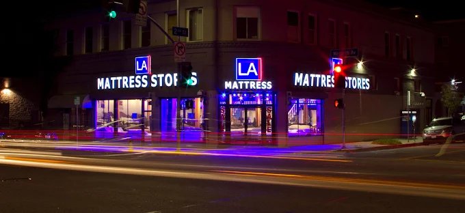 LA Mattress Stores Koreatown showroom exterior on Western Ave in Los Angeles